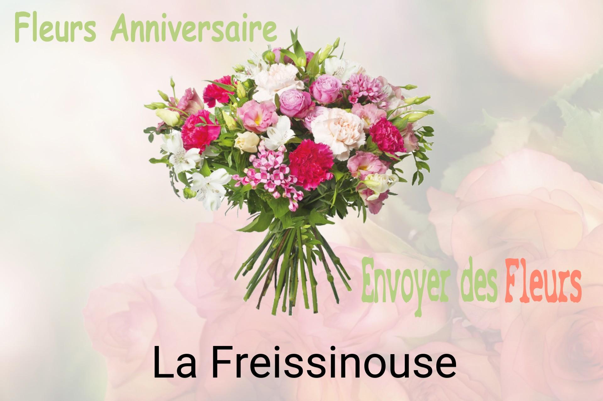 Bouquet de fleurs d’anniversaire livré à La Freissinouse