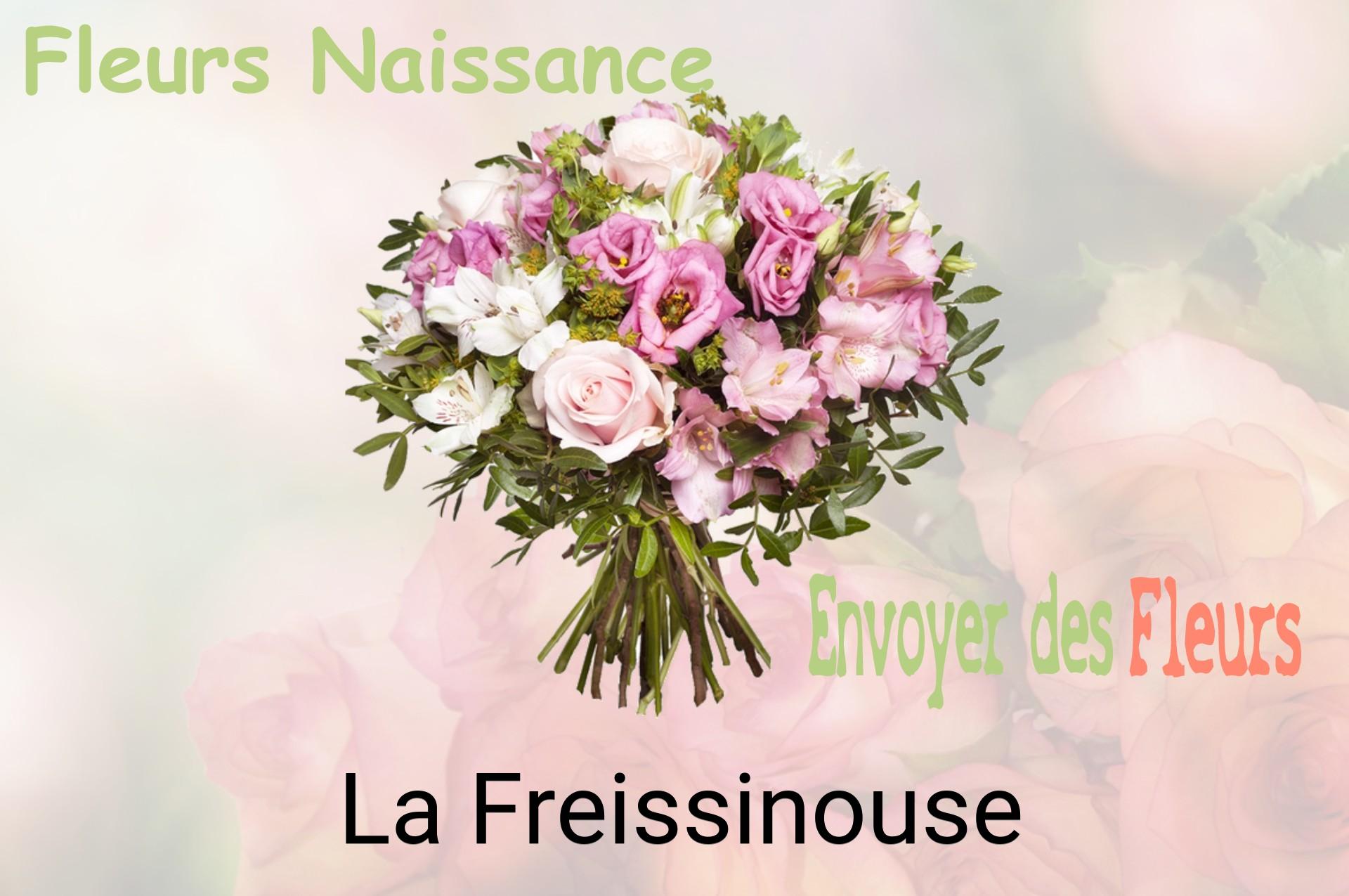 Bouquet de fleurs de naissance livré à La Freissinouse